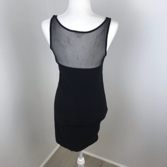 Zenana Outfitters Black Mesh Mini Dress Size L - Picture 4 of 5